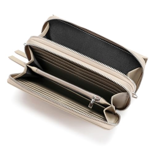 Image of Lanyani RFID Crossbody Wallet Wristlet Purse with Phone Pocket For Women Vegan Leather