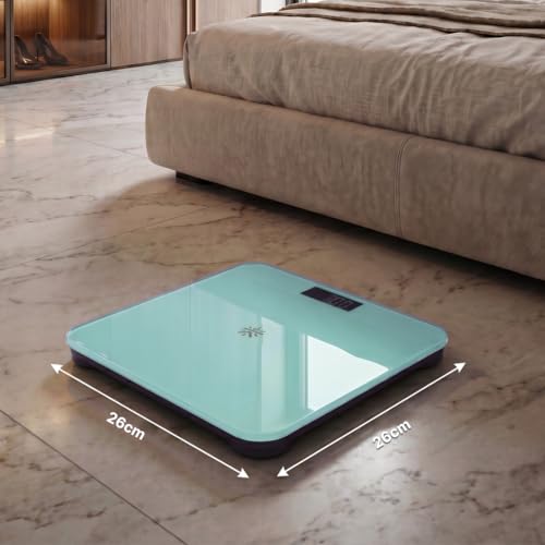 Image of Cult Active body Weighing scale, LCD display, Weight Machine, 180 Kg, Batteries included, Tempered Glass Platform, Ideal for Home Use, Green.