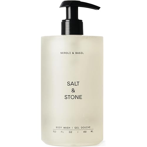 Salt & Stone Body Wash for Women & Men | Neroli & Basil | Hydrating Gel Cleanser | Clean & Soften Skin | Made with Niacinamide & Hyaluronic Acid | Free From Parabens, Sulfates & Phthalates 15.2 fl oz
