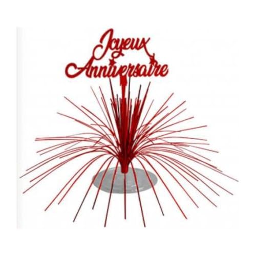 SV SURPRISEZ-VOUS - Centre DE Table Fontaine Anniversaire 27CM Rouge