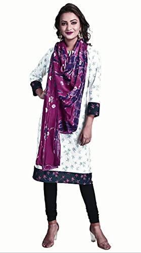Image of Women's Pure Cotton Multi-Colored Traditional Authentic Tie Dye with Bandhej Bandhani Dupatta Chunni