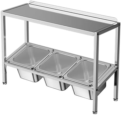 Stainless Steel Condiment Dispenser & Food Display Rack - Versatile Pizza Topping Station for Kitchen & Buffet Organization, Perfect for Easy Access & Serving