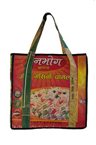 Recycled Reusable Heavy Duty Colorful Shopping Tote Bag
