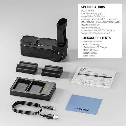Neewer 10103339 Mb-N12 Replacement Vertical Battery Grip thumb #8