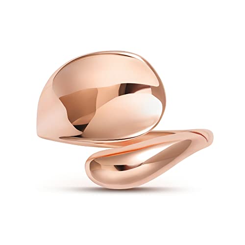Linawe Adjustable Chunky Rings for Women, 14K Gold/Rose Gold/Silver/Black Hug Ring, Thumb Knuckle Signet Infinity Wave Rings, Stacking Spoon Rings Western Hippie Gothic Jewelry