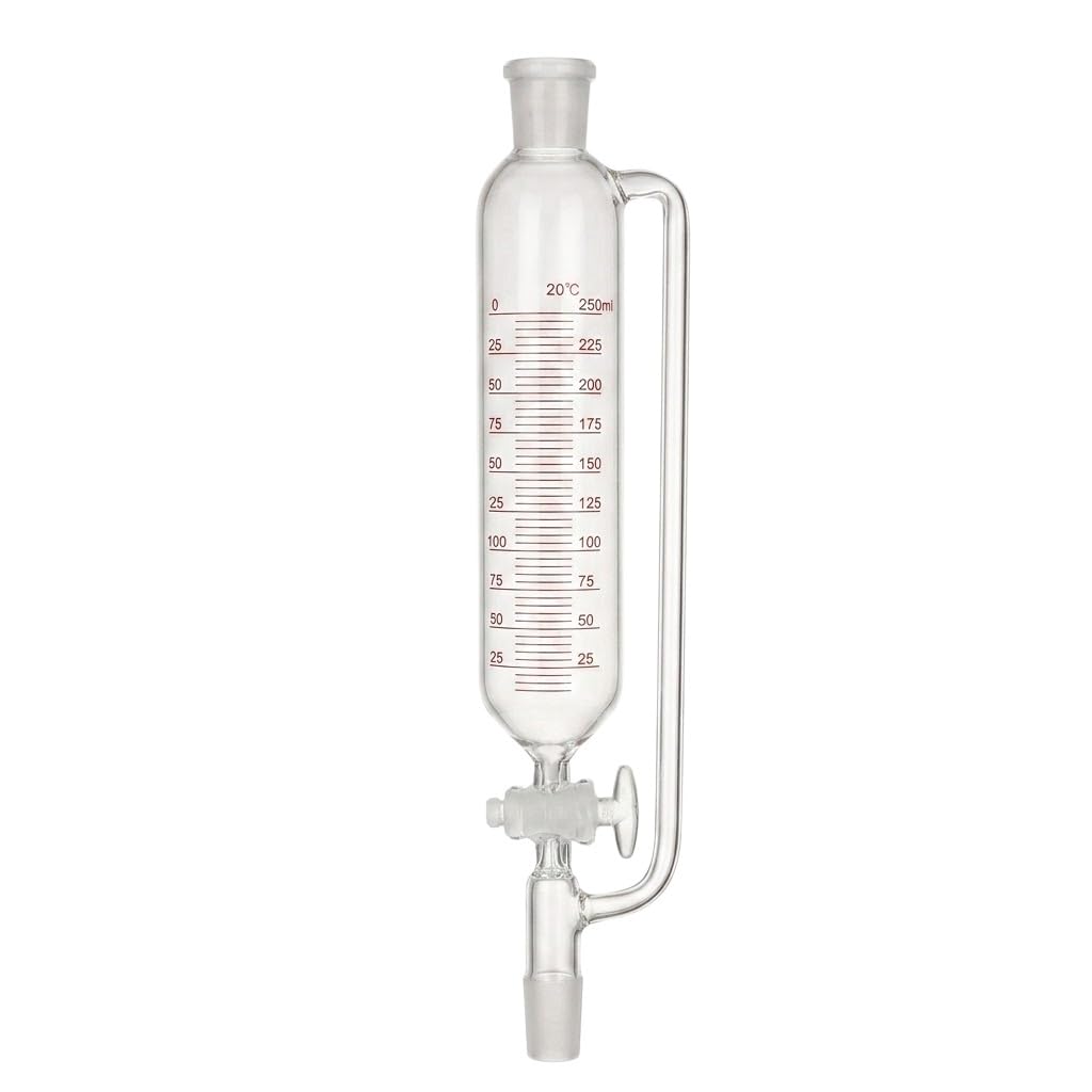 Skalowany Lejek z Wyrównaniem Ciśnienia Kranik Borokrzemowy Lab-250mL 24/29#
