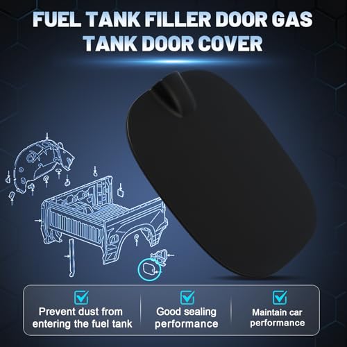 Fuel Tank Filler Door Gas Tank Door Cover Replace for 2019-2024 Chevrolet Silverado 1500 5'8" BOX Replace 84745968 84126524 - Image 6