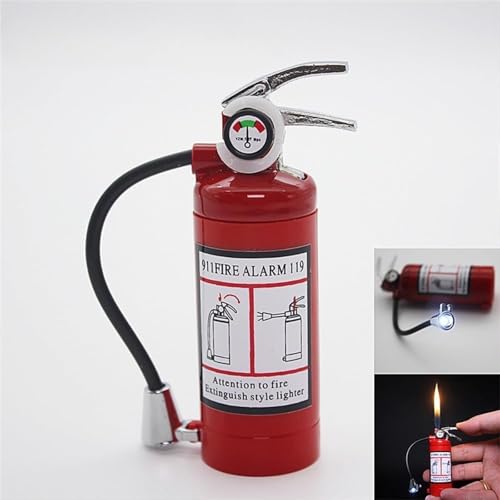 Encendedor Mini Metal Forma Extintor Butano LED miniatura 2
