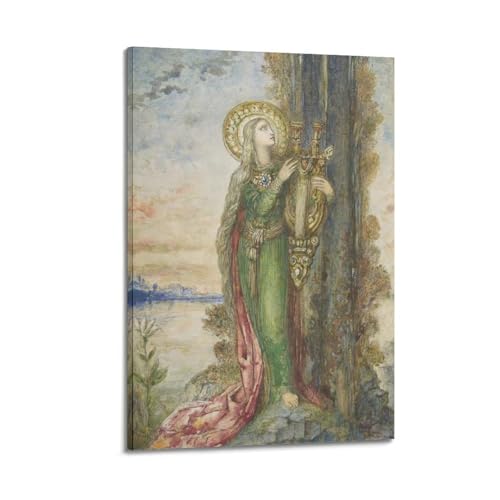 Toile Saint Cecilia Gustave Moreau tableau décoration salon 40x60