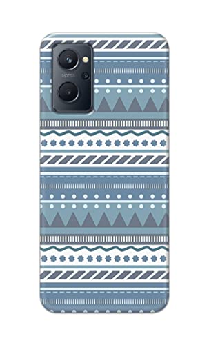 Image of Printed Hard Back Cover Case for Realme 9i 4G Back Cover (Seamless Geometric Tribal Pattern) -1803