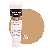 Keromask Full Coverage Concealer | Light No 7 | Camouflage Makeup | Waterproof Concealer | Hypoallergenic | Vitiligo, Tattoo, Rosacea, Tattoo Cover |24 Shades