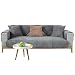 YUTJK Sofa Überwürfe Sofabezug Jacquard Polyester Couchbezug Sofahusse Sofa Abdeckung, Einfarbige Plüsch Gesteppte Sofabezug, Für Stoffsofa, Grau