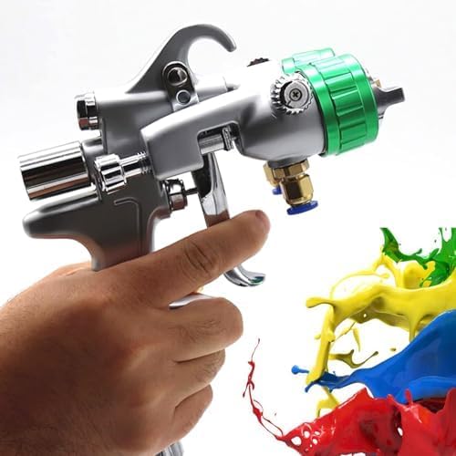 Pistola a spruzzo pneumatica, doppio ugello 1,3 mm, larghezza 40 cm, per verniciatura professionale, finitura liscia, alimentazione a pressione, ideale per uso automobilistico e domestico