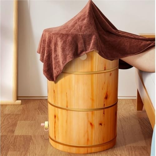 Spa de pies de madera con tapa aislante y válvula de drenaje miniatura 7