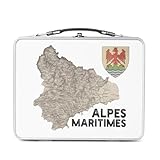 IMPRIMÉ EN FRANCE : Affichez votre style dès le déjeuner. Cette boîte est personnalisée dans notre atelier en France. Le visuel Alpes Maritimes 05 Département Gap Carte Ancienne Rare est imprimé sur une plaque en aluminium haute définition fixée sur le couvercle pour un rendu métallique brillant et durable.