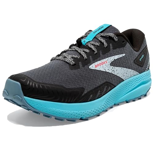 BROOKS Damen Divide 4 Sneaker, Schwarz/Ebenholz/Blaufisch, 38 EU