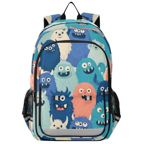 Sac à dos ordinateur portable enfants monstre : cartable ergonomique haut de gamme pour l'école
