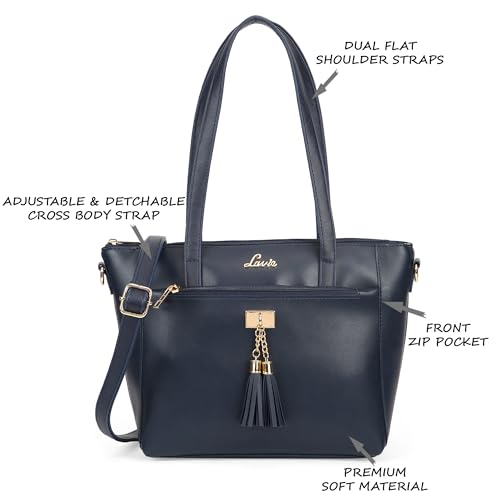 Image of Lavie Women's Mylo Tassel Tote Bag | Tote Bag for Work | Ladies Purse | Stylish Shoulder Bag | Gift for Women