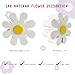 JNXIJ Daisy Car Antenna Topper, EVA Foam Cute Flower Aerial Ball Funny Antenna Accessory, Daisy Auto Roof Topper Lovely Exterior Decoration Universal for Women Men, Car Accessories (White)