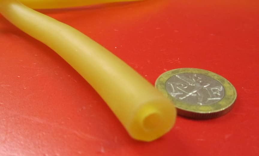 Latex Rubber Round Tubing 40A .437" (7/16") OD x .187" (3/16") ID x 25 Ft. Length 1 Roll