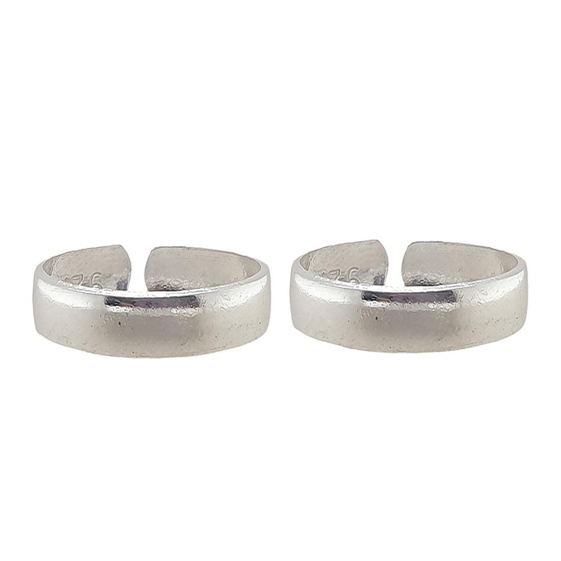 sahiba gems 925 Sterling Silver Adjustable Toe Rings for Women | Open Band Bichiya | Pair of 2 | Lightweight & Skin Friendly-picture-16