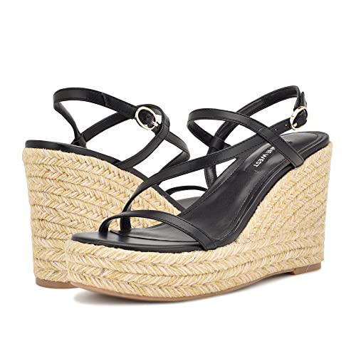 Nine West Jills sandale cale femme d'été avec talon compensé stable