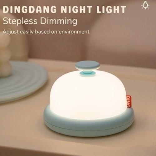 Image of One94Store Push Botton Control Bell-Shape LED Night Lamp | Soft Warm Light Bedside Table Lamp | Minimalist Night Light for Bedroom, Kids Room & Gifting