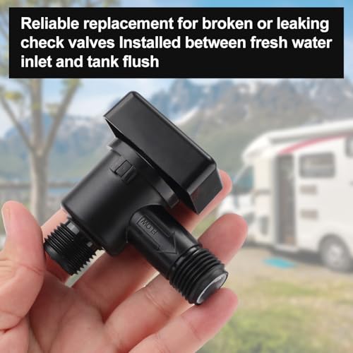 Image of PEUTIER Vacuum Breaker Check Valve, Backflow Preventer Camper Black Water Tank Check Valve 571-VAC-CHK-A Camper Trailer Flush Check Valve