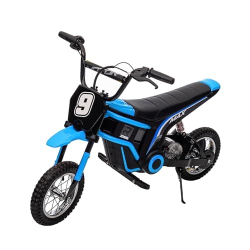 24V 350W Electric Dirt Bike for Kids – 3-Speed Modes, 14.29MPH Max Speed, ASTM-Certified Safe Motorcycle with Shockproof Suspension, Best Gift for B
