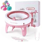 Hprampi Knitting Machine 40 Needles, DIY Knitting Machine for Adults or Kids, Plain/Tube Double Knit Loom Machine Kit for Hats, Scarves
