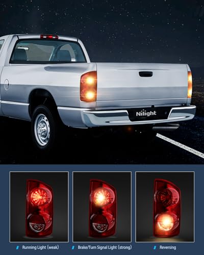 Image of Nilight Taillight Assembly Compatible with 2007 2008 Dodge Ram 1500