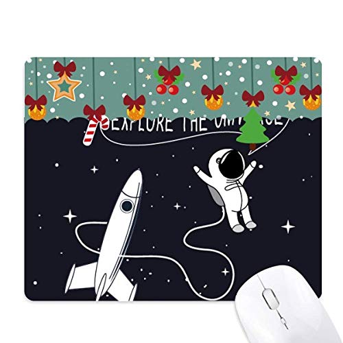 Tapis de souris de voyage Noël en caoutchouc Univers et Alien pour ordinateur portable