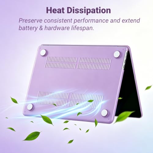 Funda MacBook Pro 15 2016-2019 A1707 A1990 morada mate con protector 4