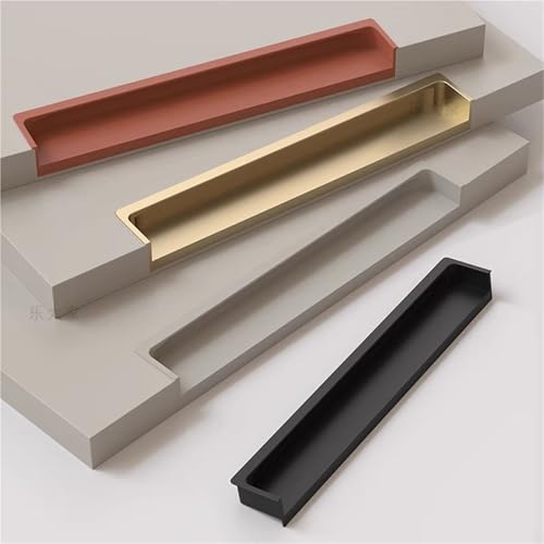 Tirador empotrado de aleación de aluminio de alta gama para muebles modernos 3