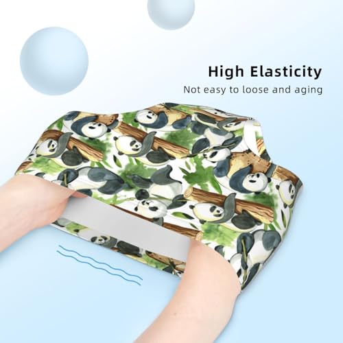 Watercolor Panda And Leaves Girls' Underwear Soft Cotton Little Girls Panties Comfort Briefs4