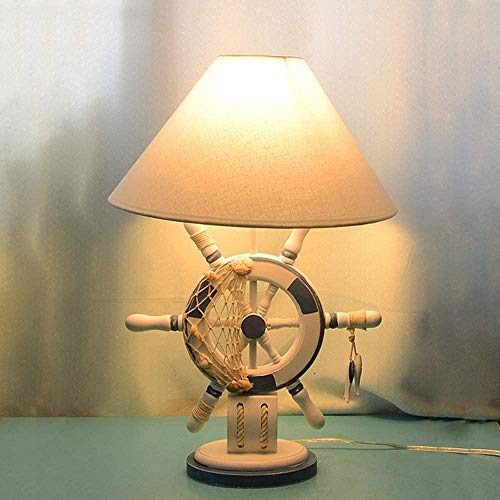 Lampe de table méditerranéenne en forme de volant de roulette haute finition