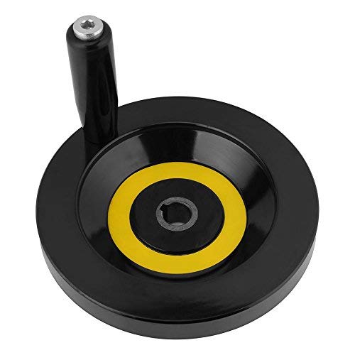 1 Unids Negro Torno Fresadora Rueda de Mano de Ondulación Trasera con Manija Giratoria(16 * 160mm) Cover