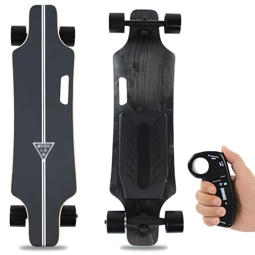 Longboard Elettrico con Telecomando e Display Intelligenti,...