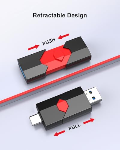Clé USB C 128 Go double connectique pour iPhone 15, PC et tablettes
