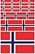 Daged Norwegen Aufkleber Karte 14 Stück - PKW Auto Motorrad Biker Flagge Fahne Vinyl 14F
