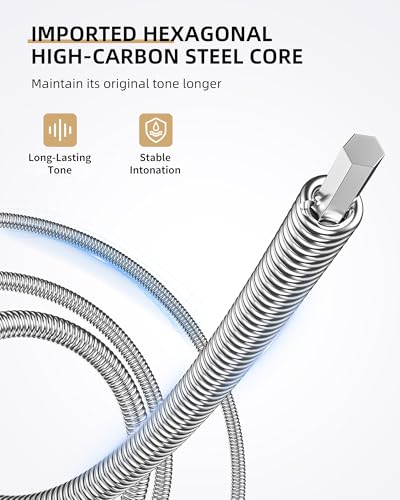 Image of LEKATO Electric Guitar Strings, Nickel Plated Steel with ANTl-RUST Coating Longest-Lasting Bright Tone with Comfortable Feel, Light 10-46, 6-String Set, Pack of 3