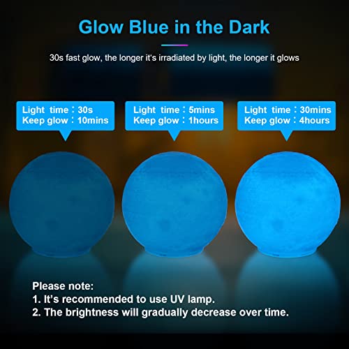 Image of Glow in The Dark Blue PLA Filament 1.75mm, GIANTARM PLA 3D Printer Filament, Dimensional Accuracy + /- 0.03mm, 1kg(2.2lbs) Spool, Fit for Most 3D Printer
