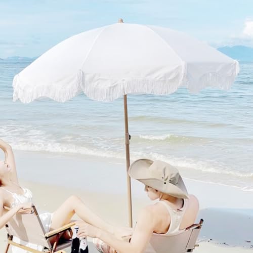 PASAMIC 10FT Aluminum Outdoor Market Patio Umbrella, 32 LED Lights, Crank & Tilt