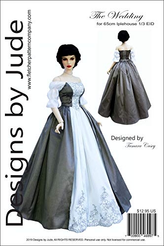 Outlander Wedding Dress Doll Clothes Printed Sewing Pattern for 65cm Iplehouse 1/3 EID Dolls