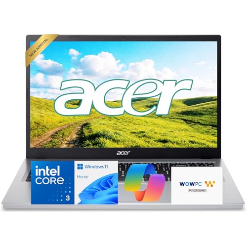 acer Aspire 15 Laptop for Home & Work, Intel Core 3 N355(Beat i7-1165G7), 15.6” FHD, 8GB DDR5 RAM, 128GB UFS Storage,Wi-Fi 6, Windows 11, WOWPC Bundle, no Mouse