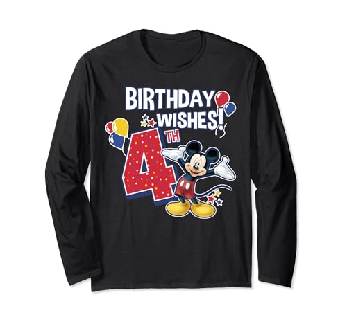 T-shirt Mickey Mouse 4 ans manches longues idéal pour le goûter d'anniversaire