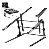 Pyle Dual Laptop Ständer & Notebook Ständer – Doppel Laptopständer als Laptop Halterung für 2, Breite Verstellbar für Dell Laptops, Notebooks & als MacBook Stand & Ähnliches, Laptop Stand bis zu 15Kg