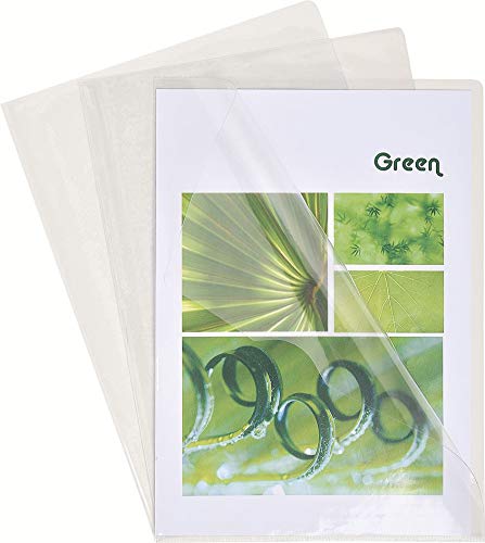 EXACOMPTA - Buste trasparenti in PVC, formato A4, 0,13 mm, confezione da 100 pezzi, colore: giallo
