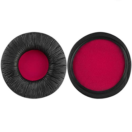 Image of Geekria Replacement Ear Pads for Sony MDR-V55, V500DJ Headphones Ear Cushions, Repair Parts (Black Red)