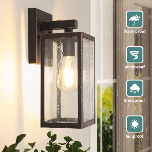 Image of MAXvolador Outdoor Wall Light Fixture, Exterior Waterproof Wall Lantern